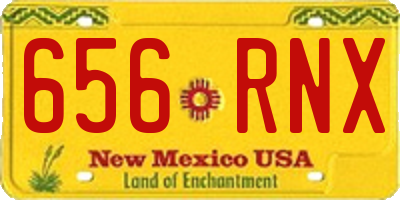 NM license plate 656RNX