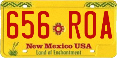 NM license plate 656ROA