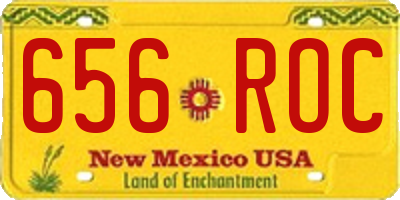 NM license plate 656ROC