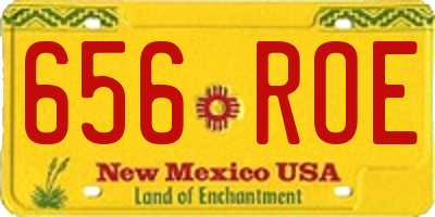 NM license plate 656ROE