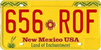 NM license plate 656ROF