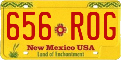 NM license plate 656ROG