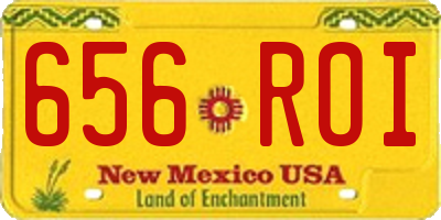 NM license plate 656ROI