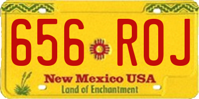 NM license plate 656ROJ
