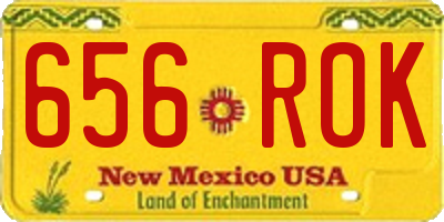 NM license plate 656ROK