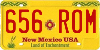 NM license plate 656ROM
