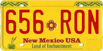 NM license plate 656RON