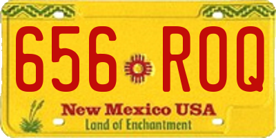 NM license plate 656ROQ