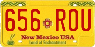 NM license plate 656ROU
