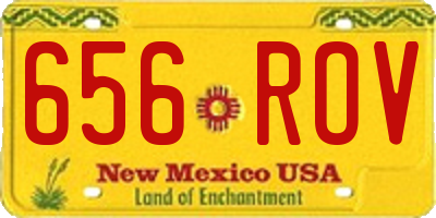 NM license plate 656ROV