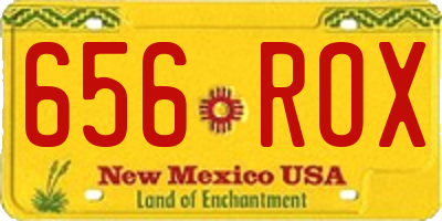 NM license plate 656ROX