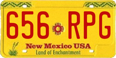 NM license plate 656RPG