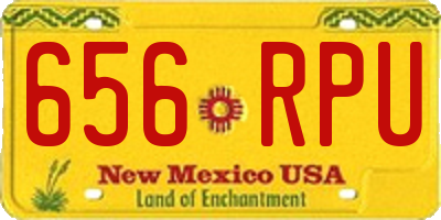 NM license plate 656RPU