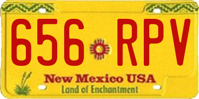 NM license plate 656RPV