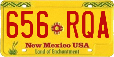 NM license plate 656RQA