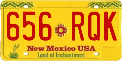 NM license plate 656RQK