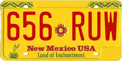 NM license plate 656RUW