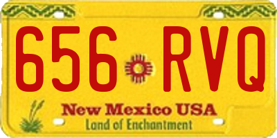NM license plate 656RVQ