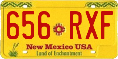 NM license plate 656RXF