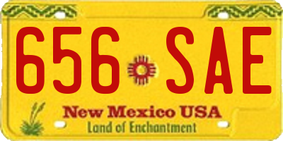 NM license plate 656SAE
