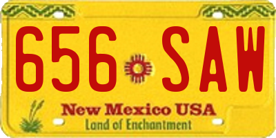 NM license plate 656SAW