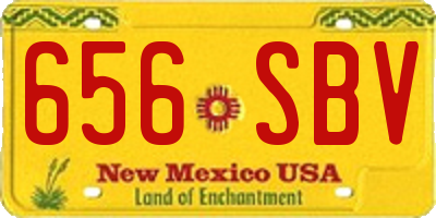 NM license plate 656SBV