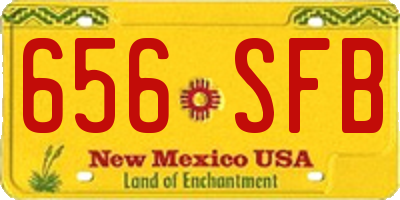 NM license plate 656SFB