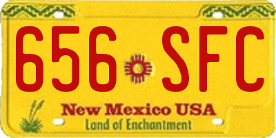 NM license plate 656SFC