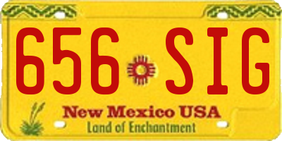 NM license plate 656SIG