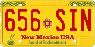 NM license plate 656SIN