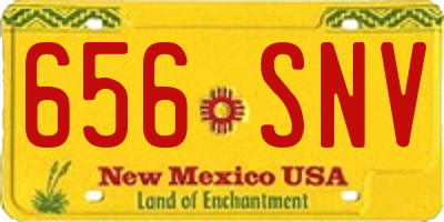 NM license plate 656SNV