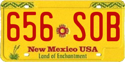 NM license plate 656SOB