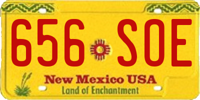 NM license plate 656SOE