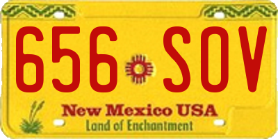 NM license plate 656SOV