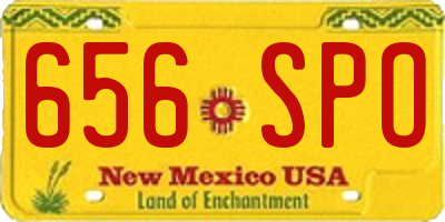 NM license plate 656SPO