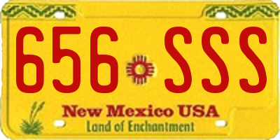 NM license plate 656SSS