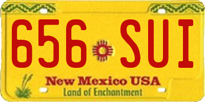 NM license plate 656SUI