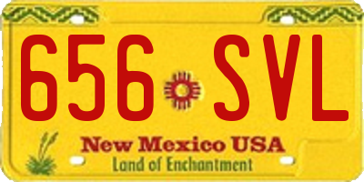 NM license plate 656SVL