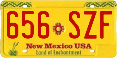 NM license plate 656SZF