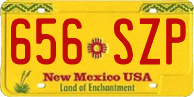 NM license plate 656SZP