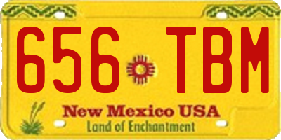 NM license plate 656TBM
