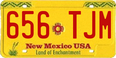 NM license plate 656TJM