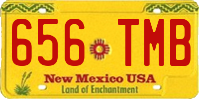 NM license plate 656TMB