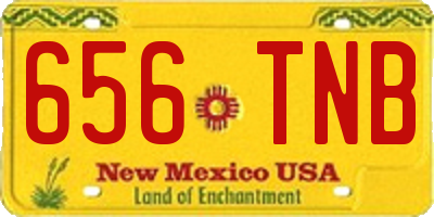 NM license plate 656TNB