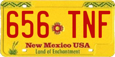 NM license plate 656TNF