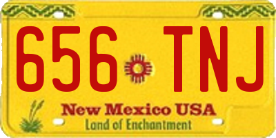 NM license plate 656TNJ