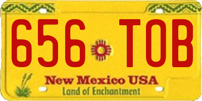 NM license plate 656TOB