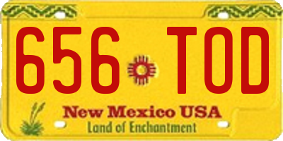 NM license plate 656TOD
