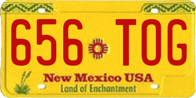 NM license plate 656TOG