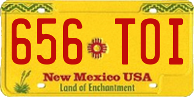NM license plate 656TOI
